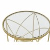 Table d'appoint DKD Home Decor Doré Métal Verre 50 x 50 x 51 cm