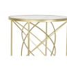 Table d'appoint DKD Home Decor Doré Métal Verre 50 x 50 x 51 cm