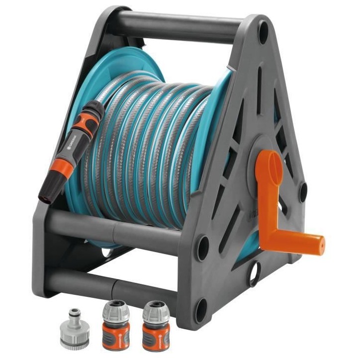 Enrouleur de Tuyau GARDENA 30 Promo – Tuyau 15m Ø13mm – Adapté p