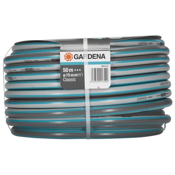 GARDENA Tuyau d'arrosage Classic – Longueur 50m – Ø15mm –Haute