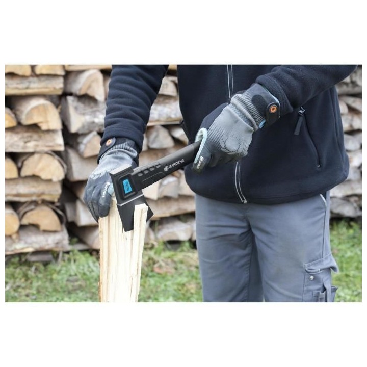 GARDENA Hachette universelle 900B – Manche 34cm – Lame acier tremp