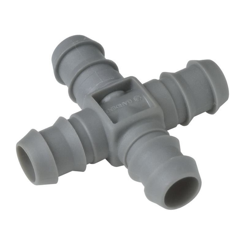 Dérivation en Croix GARDENA - Adaptée aux tuyaux 13 mm – Pour arrosage goutte-a-goutte – (13120-26)