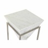 Table d'appoint DKD Home Decor Blanc Argenté Métal Marbre 36 x 36 x 60 cm