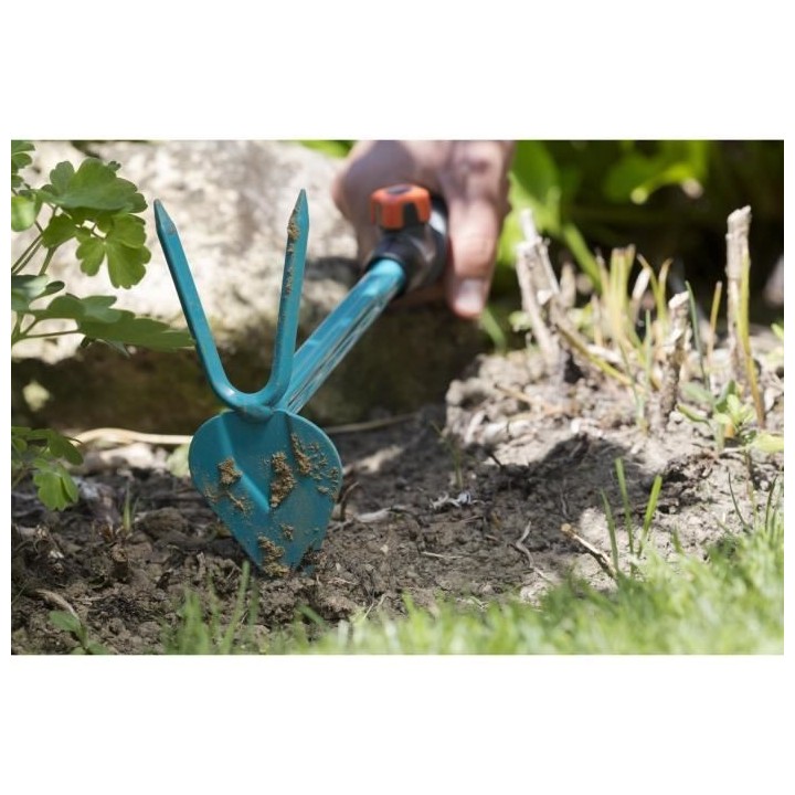 GARDENA Serfouette a fleurs 6cm Combisystem - Acier enduit – Outil a