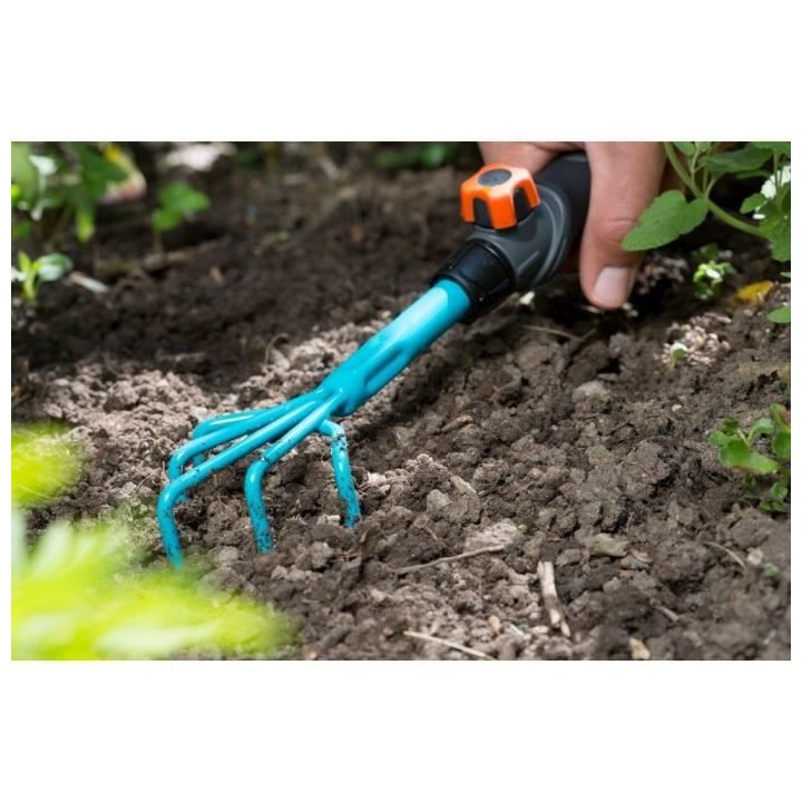 Griffe a fleurs GARDENA Combisystem - 3 dents - Acier inoxydable - Out