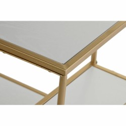 Table d'appoint DKD Home Decor Doré Métal MDF Blanc (50 x 40 x 55,5 cm)