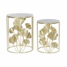 Set de 2 Tables Gigognes DKD Home Decor Doré Métal Verre 41,5 x 41,5 x 55 cm