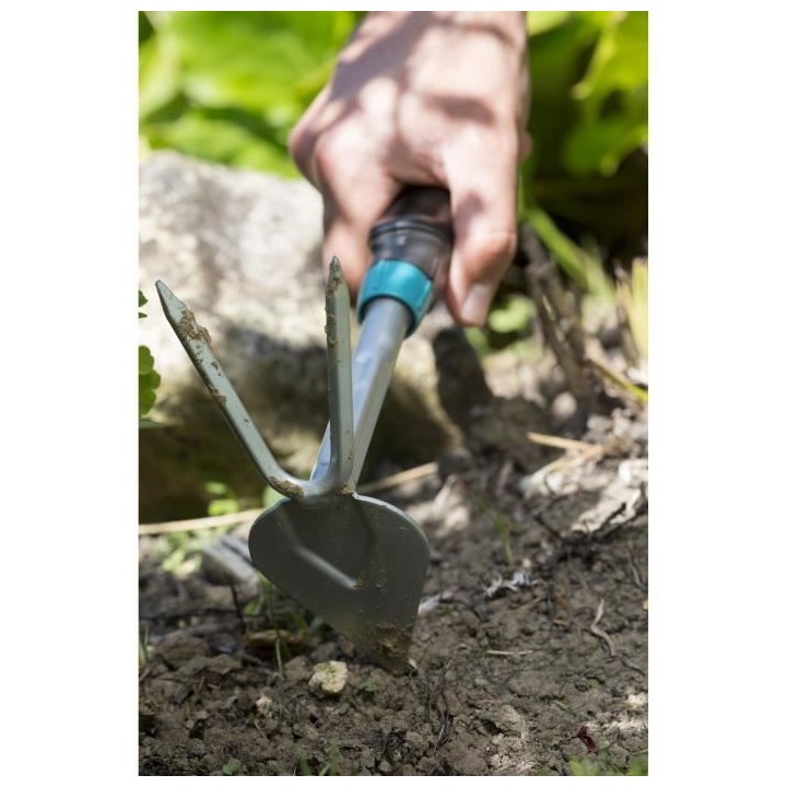 GARDENA Serfouette a fleurs Comfort 6cm Combisystem - Acier enduit –