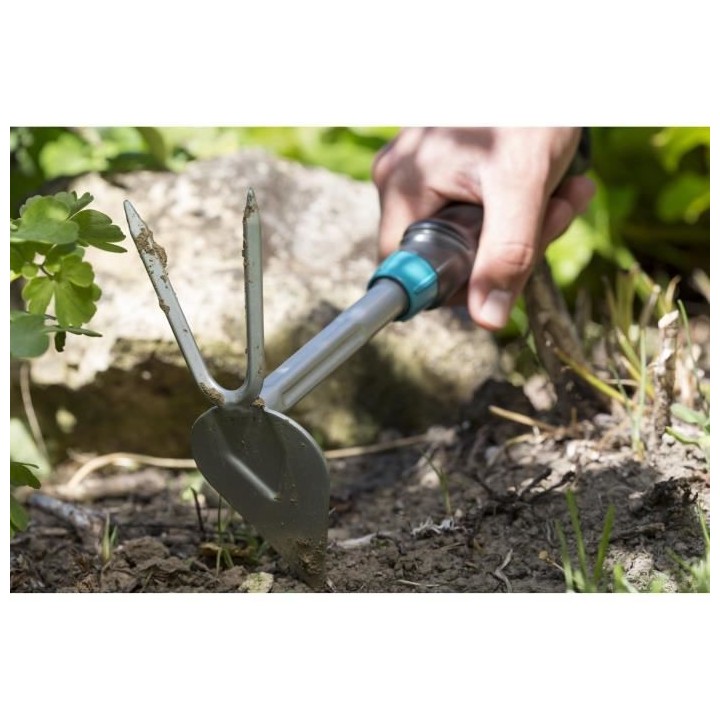 GARDENA Serfouette a fleurs Comfort 6cm Combisystem - Acier enduit –