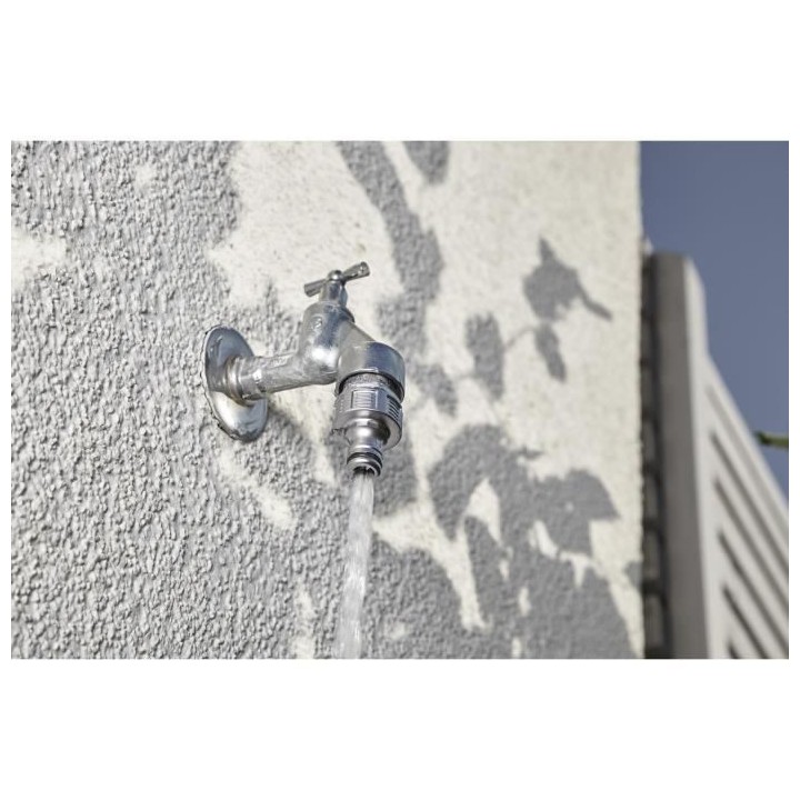 Nez de robinet GARDENA Premium 15 / 21 - En métal - Systeme anti-écl