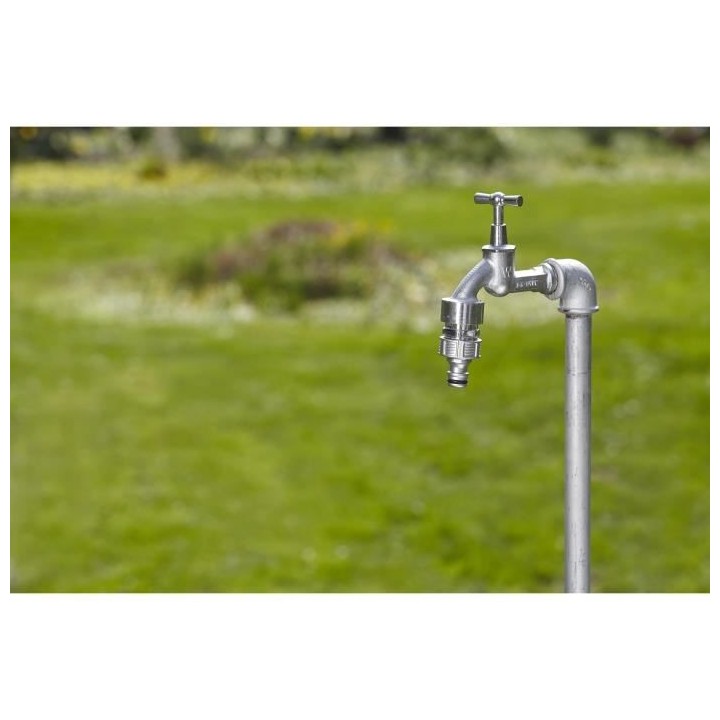 Nez de robinet GARDENA Premium 15 / 21 - En métal - Systeme anti-écl