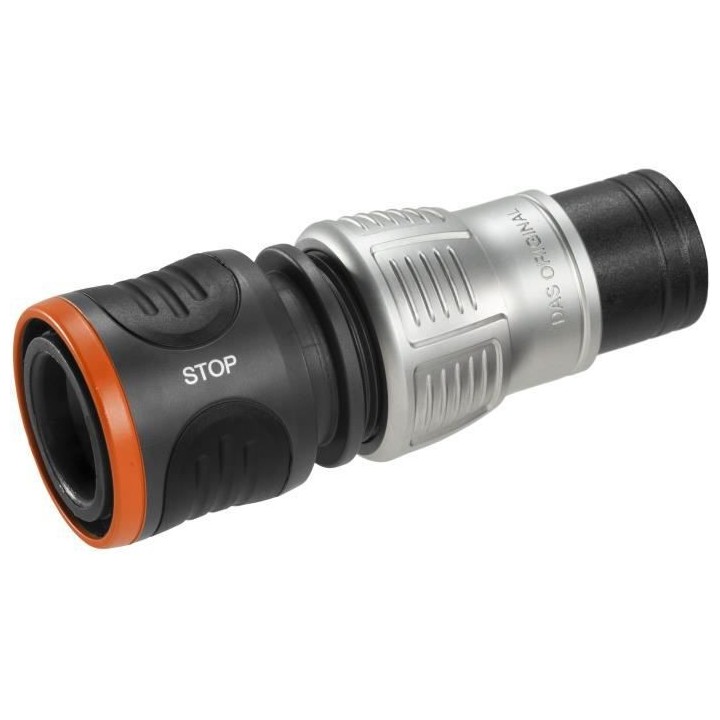 GARDENA Raccord Aquastop Premium – Adapté tuyau Ø13mm et Ø15mm