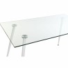 Table de Salle à Manger DKD Home Decor Verre Métal Blanc (135 x 75 x 75 cm)