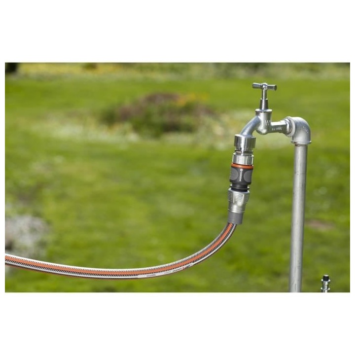 GARDENA Raccord rapide Premium – Adapté tuyau Ø13mm et Ø15mm –