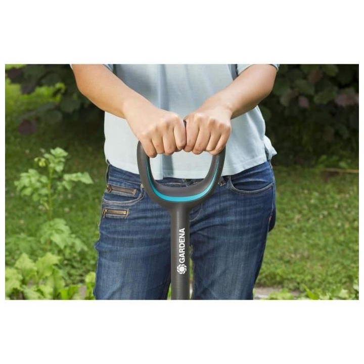 GARDENA Petite beche a bord droit ErgoLine – Manche souple – Poign