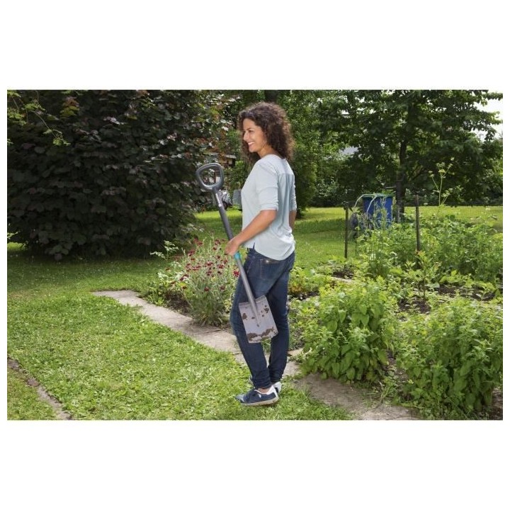 GARDENA Petite beche a bord droit ErgoLine – Manche souple – Poign