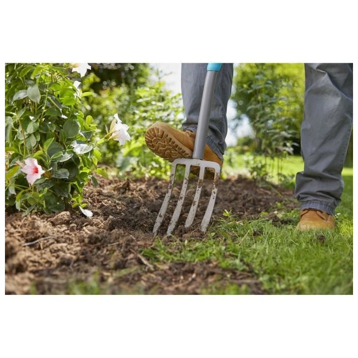 GARDENA Fourche a becher ErgoLine – Manche revetement souple – Poi