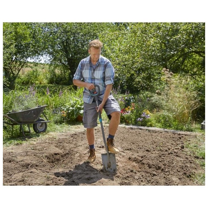 GARDENA Beche télescopique a bord droit ErgoLine – 106-126cm – Po