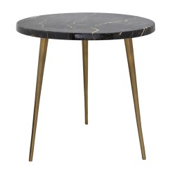 Table d'appoint DKD Home Decor Doré Marron Aluminium (46 x 46 x 46 cm)