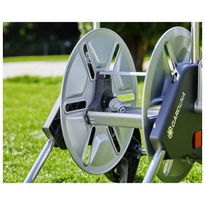 GARDENA Dévidoir CleverRoll en métal taille M– Longueur max 60m