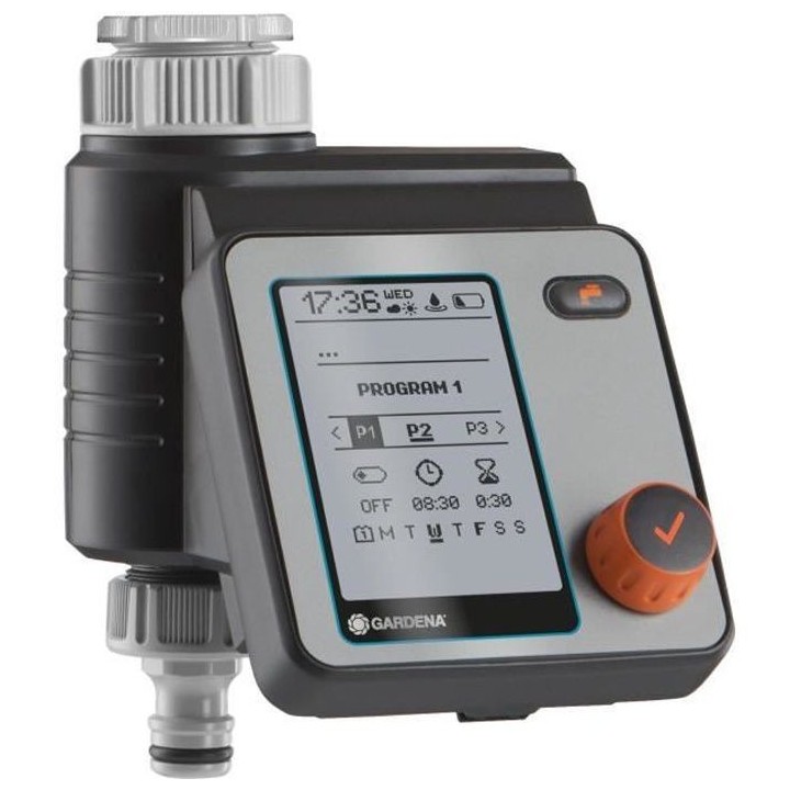 GARDENA Programmateur d'arrosage Master– Ecran LCD – Pile 9V non f