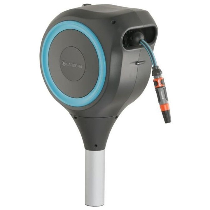 GARDENA Dévidoir automatique sur pic RollUp S 15 m liseret bleu
