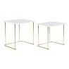 Jeu de 2 tables DKD Home Decor Acier Bois MDF (51 x 43 x 49 cm)