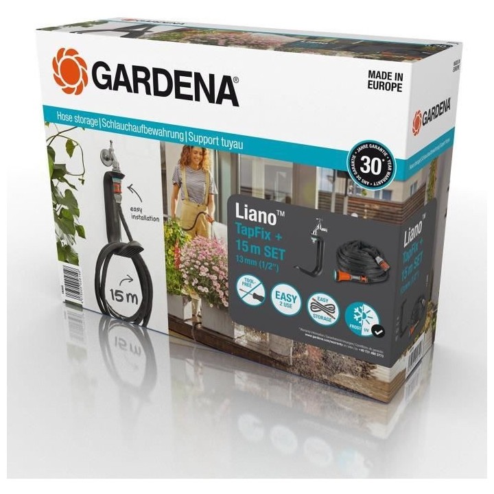 Tuyau d'arrosage Liano GARDENA - Longueur 15m-Set Tuyau textile - supp