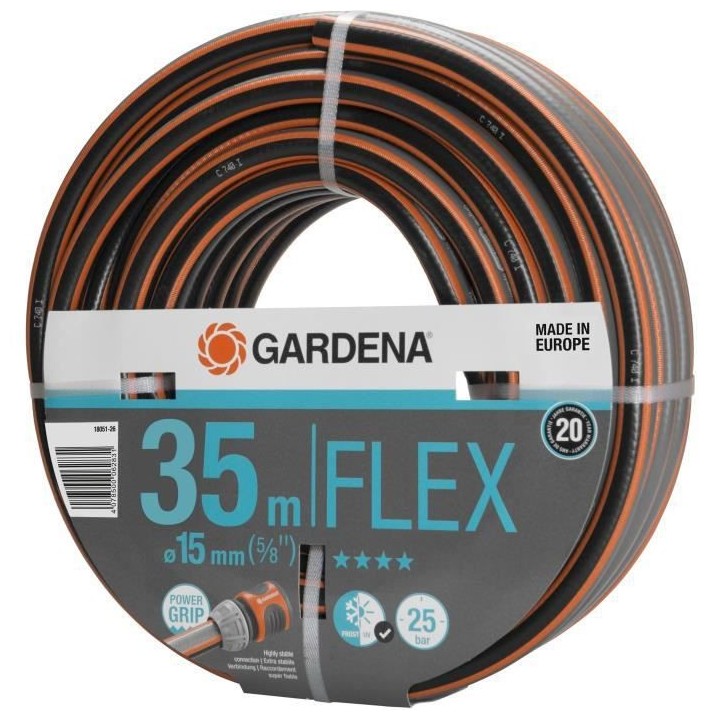 GARDENA Tuyau d'arrosage Comfort FLEX – Longueur 35m – Ø15mm –
