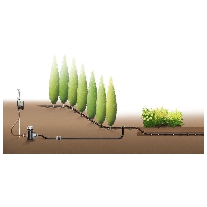 GARDENA Tuyau a goutteur incorporés enterré 13,7 mm Micro-Drip – L