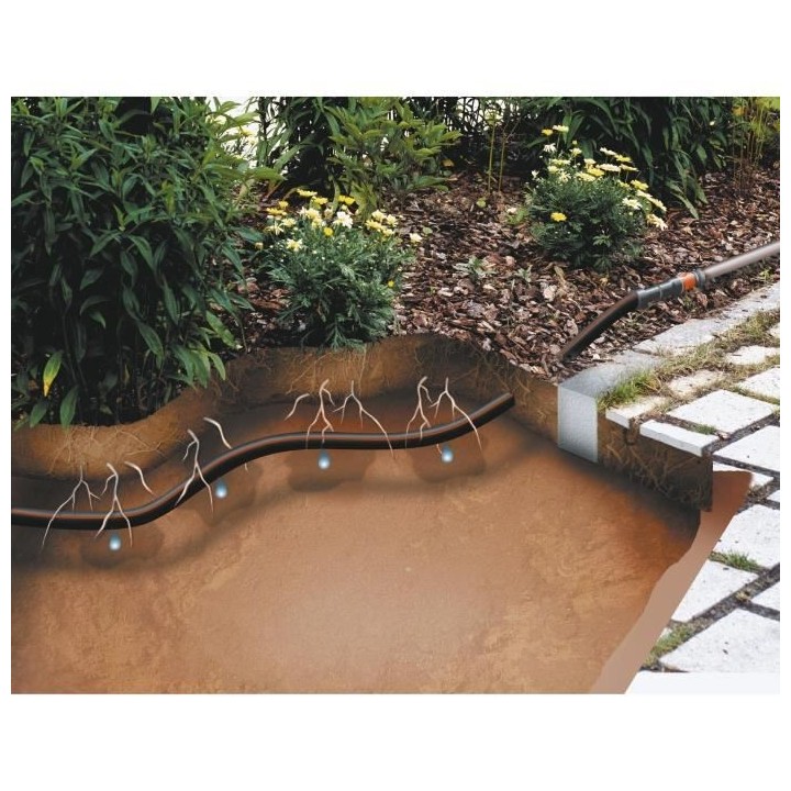 GARDENA Tuyau a goutteur incorporés enterré 13,7 mm Micro-Drip – L