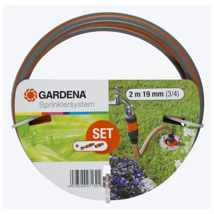 GARDENA Set de Connexion Grand Débit – Relier pipeline et systeme d