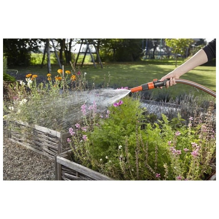 GARDENA Raccord rapide grand débit – Lance de jardin avec 2 types d