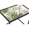 Jeu de 3 tables DKD Home Decor Verre Noir Doré Métal Vert 60 x 40 x 50 cm