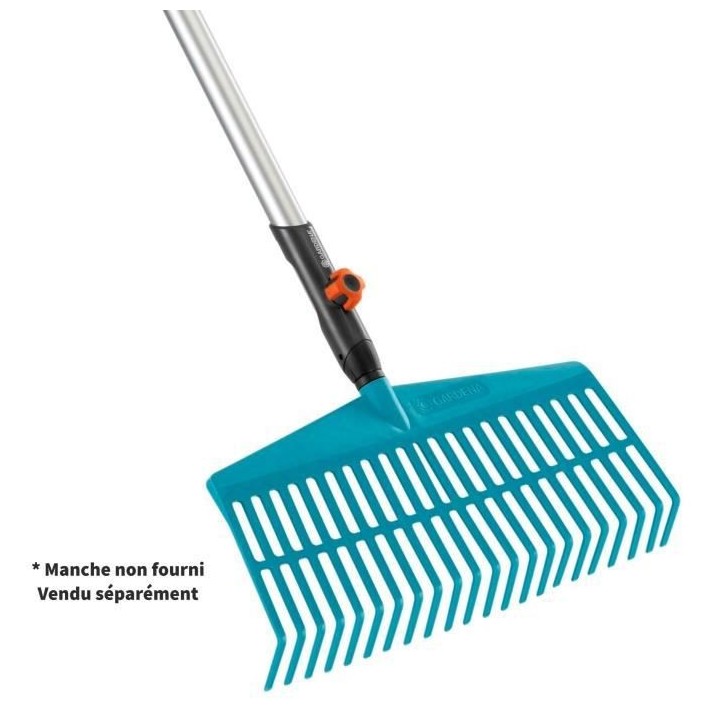 GARDENA Balai-râteau 43cm Combisystem - Plastique solide - 22 dents