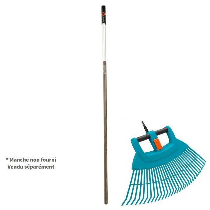 GARDENA Balai a gazon 2 en 1 XXL 77cm Combisystem - Plastique renforc