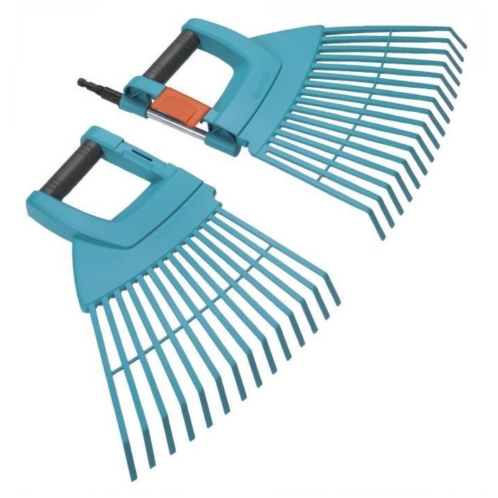 GARDENA Balai a gazon 2 en 1 XXL 77cm Combisystem - Plastique renforc