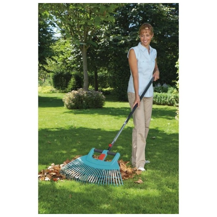 GARDENA Balai a gazon 2 en 1 XXL 77cm Combisystem - Plastique renforc