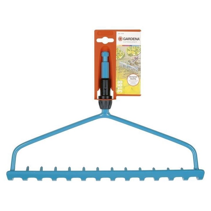 GARDENA Râteau-étrier 36cm Combisystem - Acier robuste - 14 dents