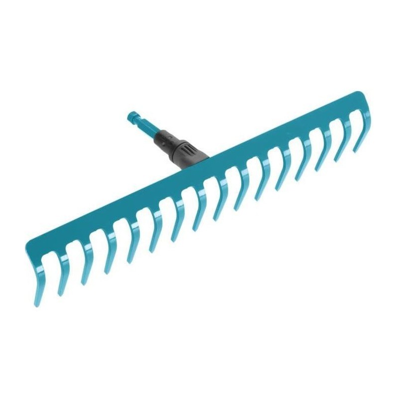 GARDENA Râteau de jardin 41cm Combisystem - Acier robuste - 16 dents – Ratissage & nivellement du sol – Garantie 25 ans (31