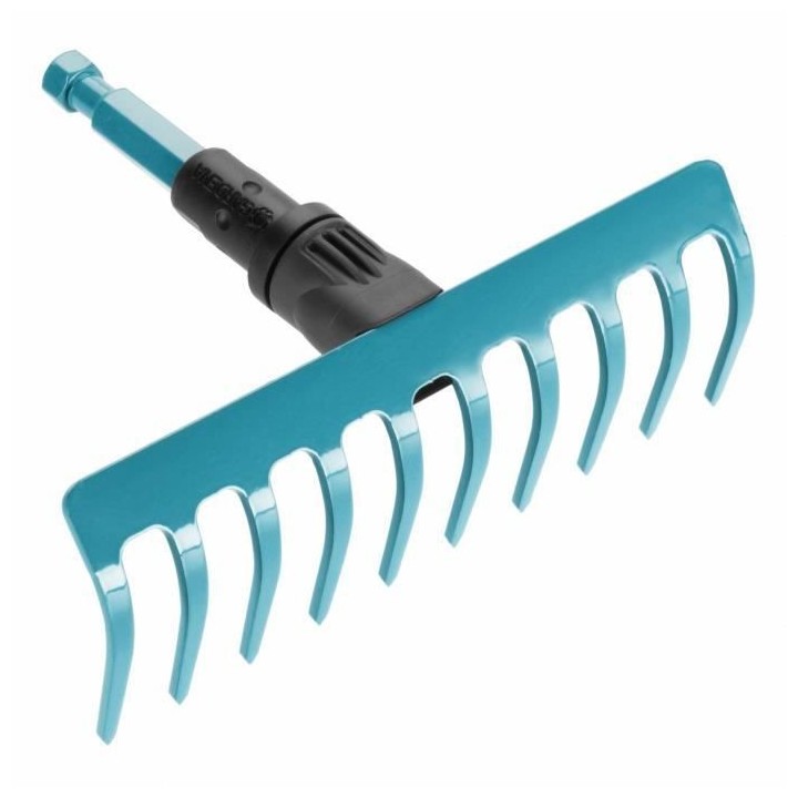 GARDENA Râteau de jardin 18,5 cm Combisystem - Acier robuste - 10 den