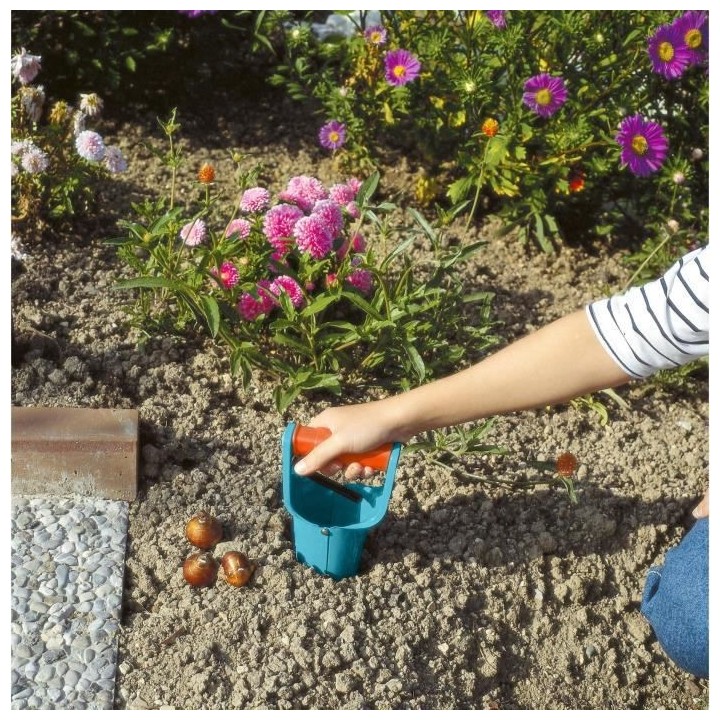 GARDENA Plantoir a bulbes – Acier haute qualité – Jauge de profon