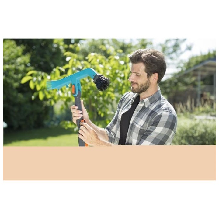 GARDENA Manche aluminium gainé Ergoline 130cm Combisystem | Support o