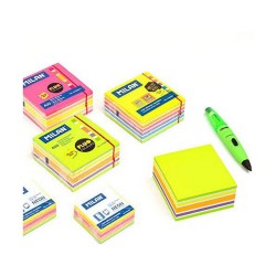 Bloc de Notes Milan Fluo Autocollants 7,6 x 7,6 cm