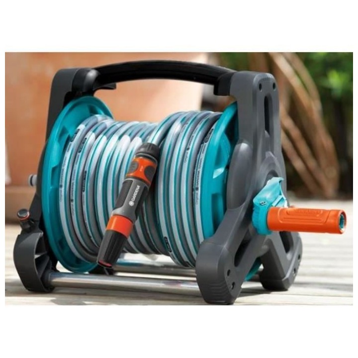 GARDENA Dévidoir portable Classic 10 équipé – Longueur tuyau 10m