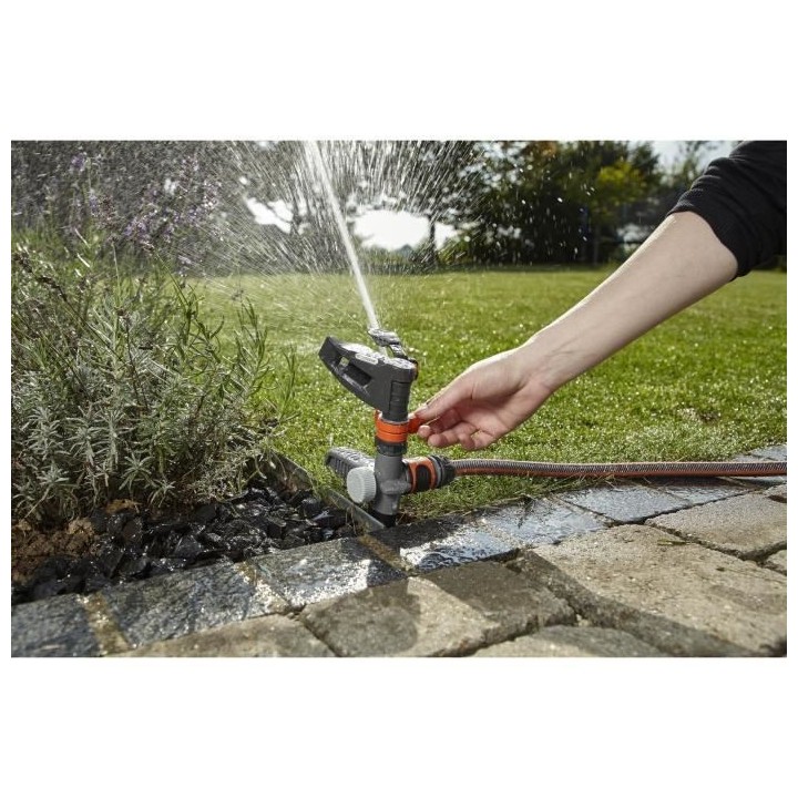 GARDENA Arroseur-canon sur pic Comfort – Portée réglable 12.5m max