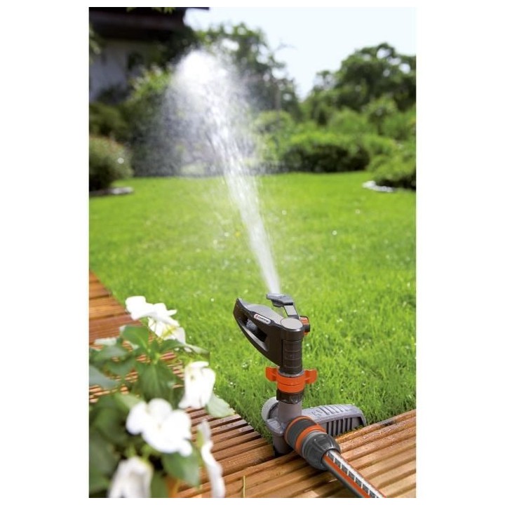 GARDENA Arroseur-canon sur pic Comfort – Portée réglable 12.5m max