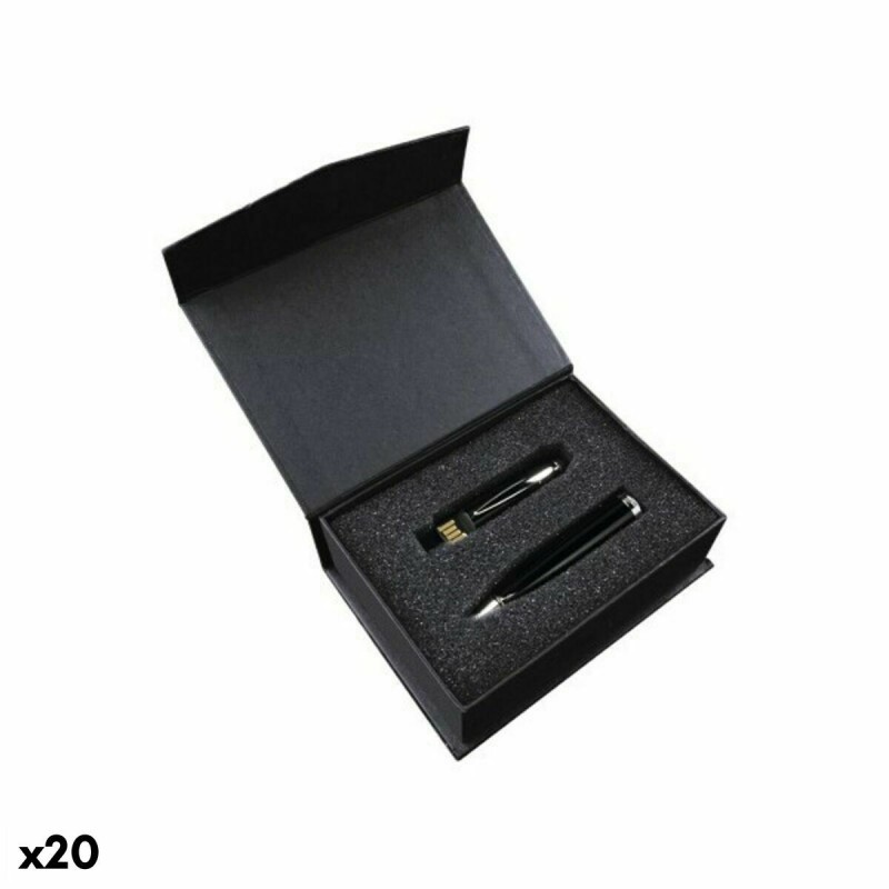 Ensemble de stylo et Mémoire USB 147359 32GB Noir (20 Unités)