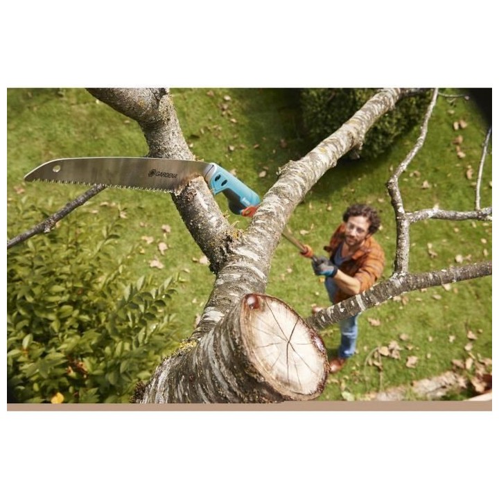 GARDENA Scie 300PP Combisystem - Acier trempé – Poignée ergonomiqu