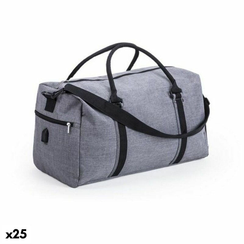 Sac de Voyage avec USB et Bandoulière XXL Ladder 146043 Gris (25 Unités)